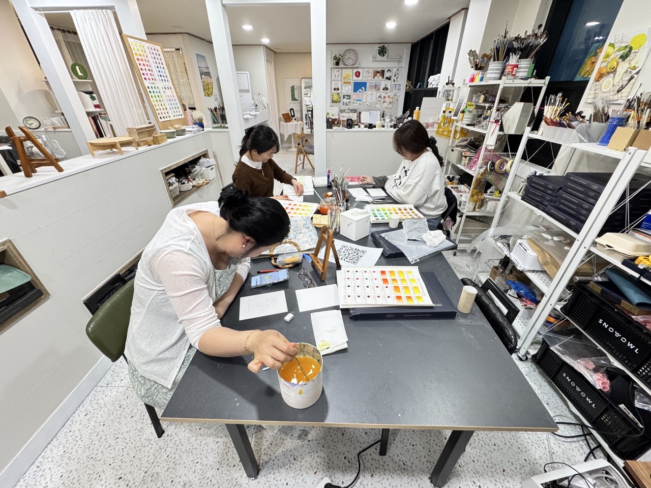 나의 식탁 수채화 일러스트